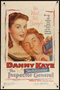 6c523 INSPECTOR GENERAL 1sh '50 art of Danny Kaye & luscious little lovely Barbara Bates!
