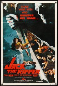 6c527 JACK THE RIPPER 1sh '79 Jess Franco, Klaus Kinski, cool sexy horror art by Copeland!