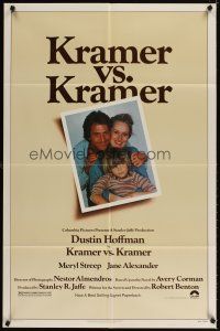 6c556 KRAMER VS. KRAMER 1sh '79 Dustin Hoffman, Meryl Streep, child custody & divorce!