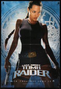 6c568 LARA CROFT TOMB RAIDER teaser DS 1sh '01 sexy Angelina Jolie, from popular video game!