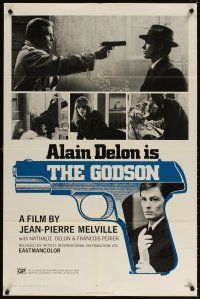 6c573 LE SAMOURAI 1sh '72 Jean-Pierre Melville film noir classic, Alain Delon, the Godson!