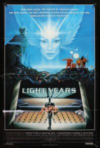 6c581 LIGHT YEARS 1sh '86 Rene Laloux & Harvey Weinstein's Gandahar, written by Isaac Asimov!