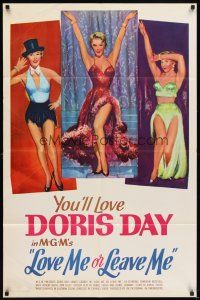 6c593 LOVE ME OR LEAVE ME 1sh R64 full-length sexy Doris Day as famed Ruth Etting!