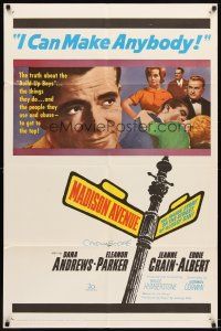 6c599 MADISON AVENUE 1sh '61 Dana Andrews wants Eleanor Parker to be nice to him!