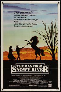 6c604 MAN FROM SNOWY RIVER 1sh '82 Tom Burlinson, Sigrid Thornton, Kirk Douglas in a dual role!