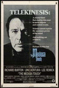 6c623 MEDUSA TOUCH 1sh '78 Richard Burton is the man with telekinesis, great close portrait!