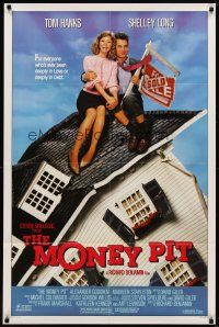 6c631 MONEY PIT 1sh '86 Steven Spielberg, Tom Hanks & Shelley Long are deeply in love & debt!