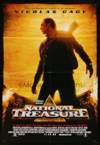 6c660 NATIONAL TREASURE advance DS 1sh '04 Nicolas Cage, Diane Kruger, directed by Jon Turteltaub!