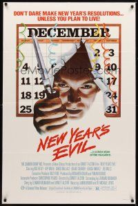 6c668 NEW YEAR'S EVIL 1sh '80 holiday horror, a celebration of the macabre!