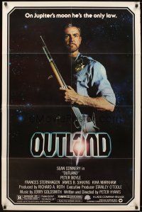 6c691 OUTLAND 1sh '81 Sean Connery is the only law on Jupiter's moon!
