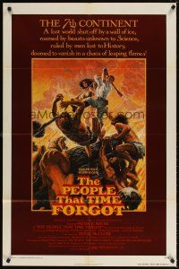6c703 PEOPLE THAT TIME FORGOT 1sh '77 Edgar Rice Burroughs, a lost continent shut off by ice!