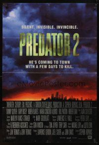 6c720 PREDATOR 2 int'l DS 1sh '90 Danny Glover, Gary Busey, cool sci-fi sequel!