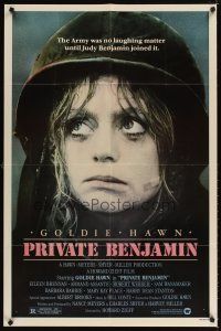 6c722 PRIVATE BENJAMIN 1sh '80 funny image of depressed soldier Goldie Hawn!