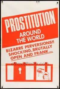 6c724 PROSTITUTION AROUND THE WORLD 1sh '70s bizarre perversions, shocking, brutally open!