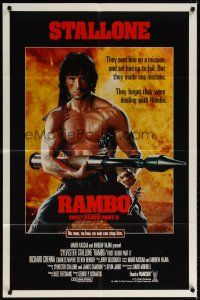 6c733 RAMBO FIRST BLOOD PART II int'l 1sh '85 no man, no law, no war can stop Sylvester Stallone!
