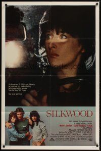 6c804 SILKWOOD 1sh '83 Meryl Streep, Cher, Kurt Russell, directed by Mike Nichols!