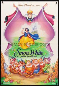 6c819 SNOW WHITE & THE SEVEN DWARFS DS 1sh R93 Walt Disney animated cartoon fantasy classic!