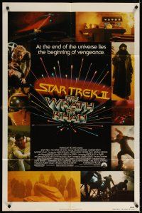 6c842 STAR TREK II 1sh '82 The Wrath of Khan, Leonard Nimoy, William Shatner, sci-fi sequel!