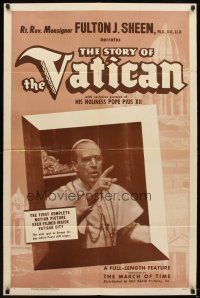 6c851 STORY OF THE VATICAN style A 1sh '41 Rt. Rev. Monsignor Fulton J. Sheen, Ph.D., D.D., LL.D.!