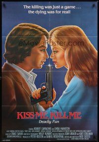6c879 TAG: THE ASSASSINATION GAME 1sh '83 Linda Hamilton & Robert Carradine, Kiss Me Kill Me!