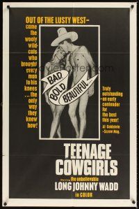 6c889 TEENAGE COWGIRLS 1sh '73 John Holmes goes to the lusty West for sexy female wildcats!