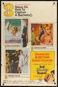 6c899 THAT FUNNY FEELING 1sh '65 sexy naked Sandra Dee in tub, Bobby Darin, Donald O'Connor