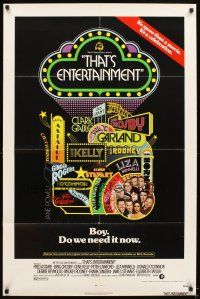 6c901 THAT'S ENTERTAINMENT 1sh '74 classic MGM Hollywood scenes, it's a celebration!