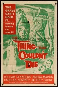6c907 THING THAT COULDN'T DIE military 1sh '58 great art of monster holding its own severed head!