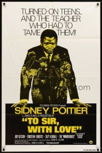 6c915 TO SIR, WITH LOVE int'l 1sh R79 Sidney Poitier, Lulu, directed by James Clavell!
