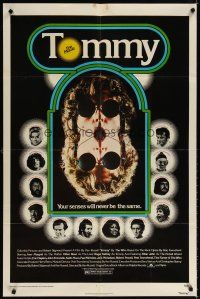 6c921 TOMMY 1sh '75 The Who, Roger Daltrey, rock & roll, cool mirror image!