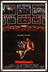 6c969 WARGAMES 1sh '83 Matthew Broderick plays video games to start World War III!