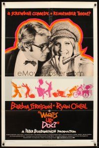 6c972 WHAT'S UP DOC style B 1sh '72 Barbra Streisand, Ryan O'Neal, directed by Peter Bogdanovich!