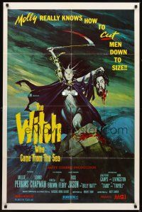 6c981 WITCH WHO CAME FROM THE SEA 1sh '76 wild artwork, Molly knows how to cut men down to size!