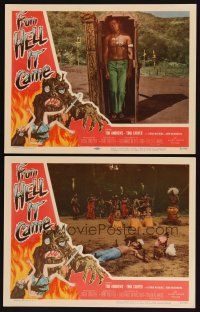 6d994 FROM HELL IT CAME 2 LCs '57 wild images of wild native witchcraft rituals!