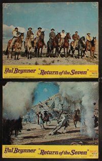 6d860 RETURN OF THE SEVEN 7 color11x14 stills'66 Yul Brynner reprises his role as master gunfighter!