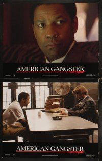 6d077 AMERICAN GANGSTER 8 LCs '07 Denzel Washington, Russell Crowe, Ridley Scott directed!