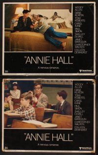 6d816 ANNIE HALL 7 LCs '77 Woody Allen kissed by Diane Keaton as he reads the newspaper!