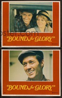 6d142 BOUND FOR GLORY 8 LCs '76 David Carradine as folk singer Woody Guthrie!