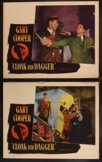 6d824 CLOAK & DAGGER 7 LCs '46 Gary Cooper & Lilli Palmer, directed by Fritz Lang!
