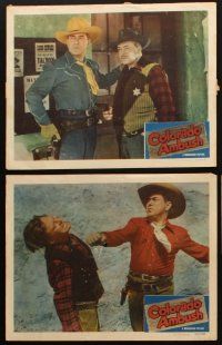 6d921 COLORADO AMBUSH 6 LCs '51 cowboy Johnny Mack Brown with gun & Lois Hall!
