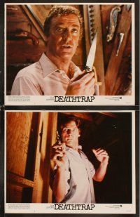 6d228 DEATHTRAP 8 LCs '82 Chris Reeve, Michael Caine w/cool knife & sexy Dyan Cannon!