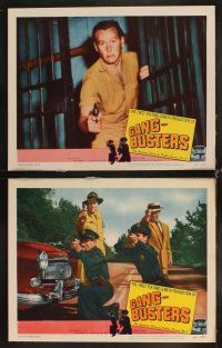 6d321 GANG BUSTERS 8 LCs '54 Myron Healey, based on hit TV and radio show!
