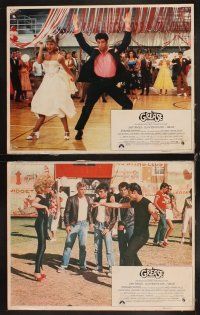 6d338 GREASE 8 Spanish/U.S. LCs '78 John Travolta & Olivia Newton-John in a most classic musical!