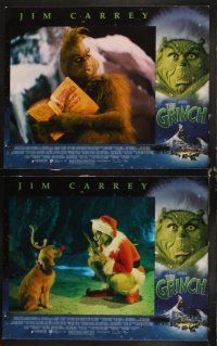 6d348 GRINCH 8 LCs '00 Jim Carrey, Dr. Seuss Christmas story directed by Ron Howard!