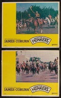 6d388 HONKERS 8 LCs '72 James Coburn, Lois Nettleton, Anne Archer, bull riding!