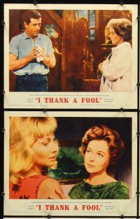 6d406 I THANK A FOOL 8 LCs '62 Susan Hayward would kill for love, Peter Finch may be the fool!