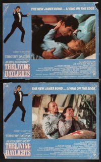 6d466 LIVING DAYLIGHTS 8 LCs '87 Timothy Dalton as James Bond, sexy Maryam d'Abo, Joe Don Baker