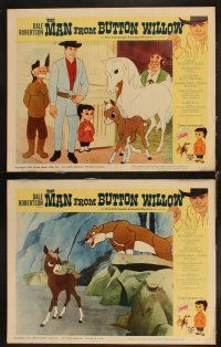 6d482 MAN FROM BUTTON WILLOW 8 LCs '64 musical animated western cartoon of legendary deeds!