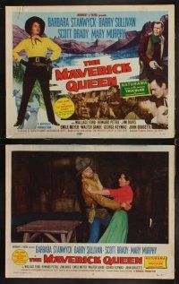 6d510 MAVERICK QUEEN 8 LCs '56 cowgirl Barbara Stanwyck, from Zane Grey's novel!
