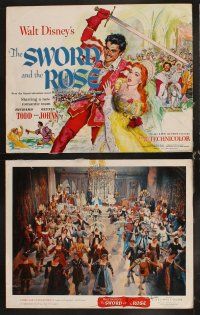 6d715 SWORD & THE ROSE 8 LCs '53 Disney, Glynis Johns in remake of When Knighthood was in Flower!